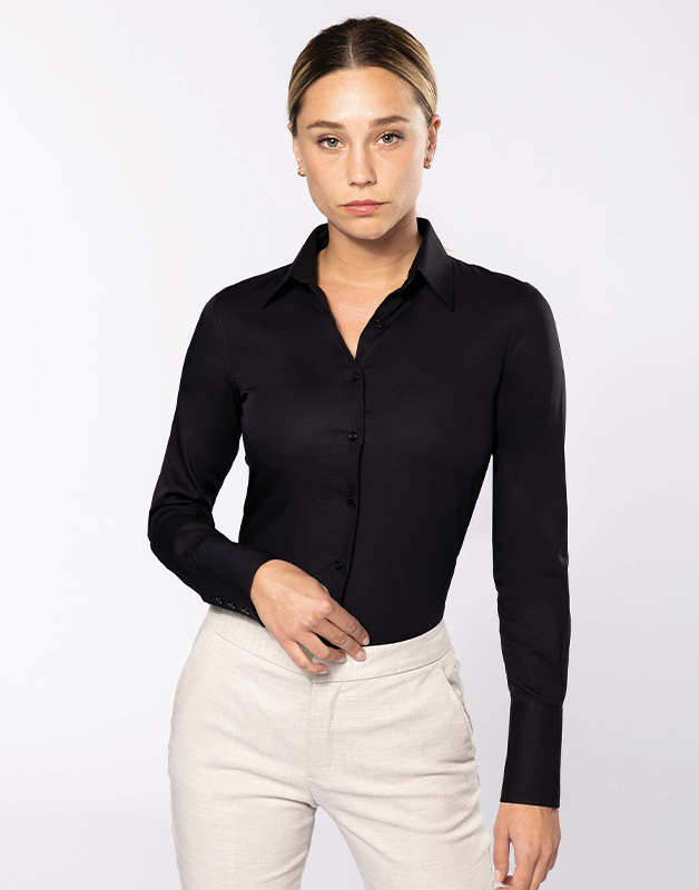 CHEMISE MANCHES LONGUES SANS REPASSAGE FEMME