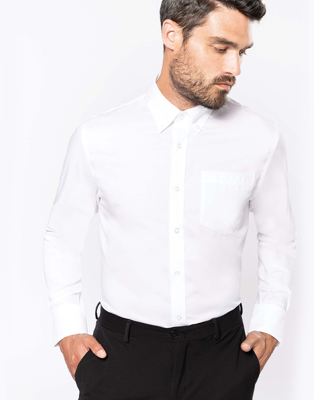 CHEMISE MANCHES LONGUES SANS REPASSAGE