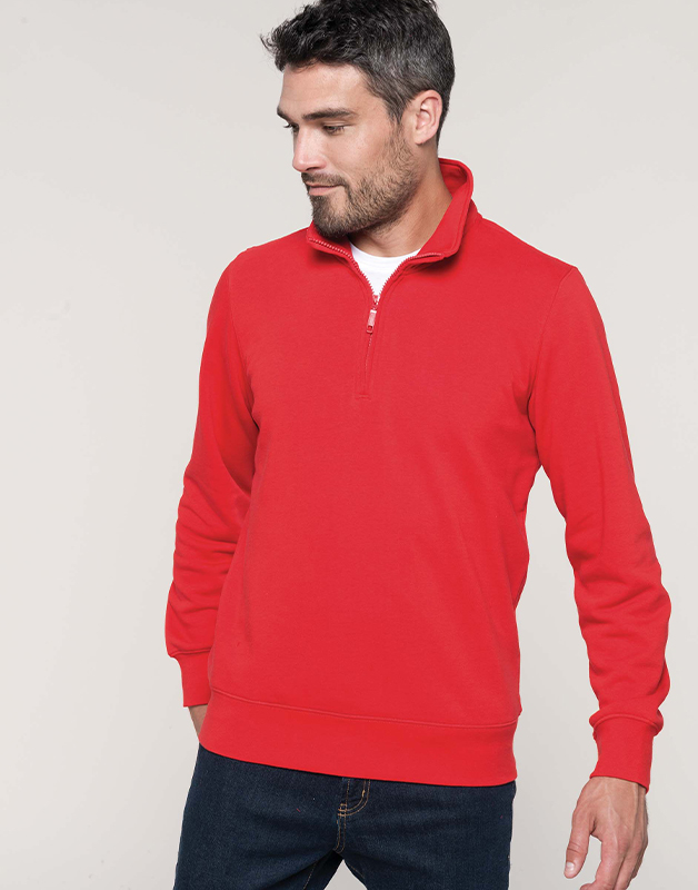 Sweat-shirt col zippé