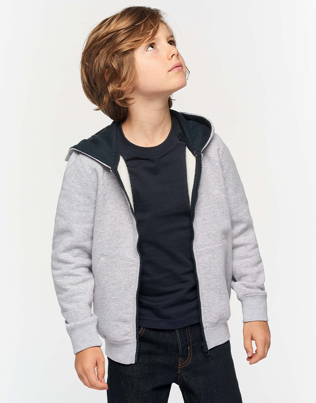 Sweat-shirt zippé capuche enfant