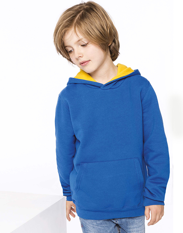 SWEAT-SHIRT CAPUCHE CONTRASTÉE ENFANT