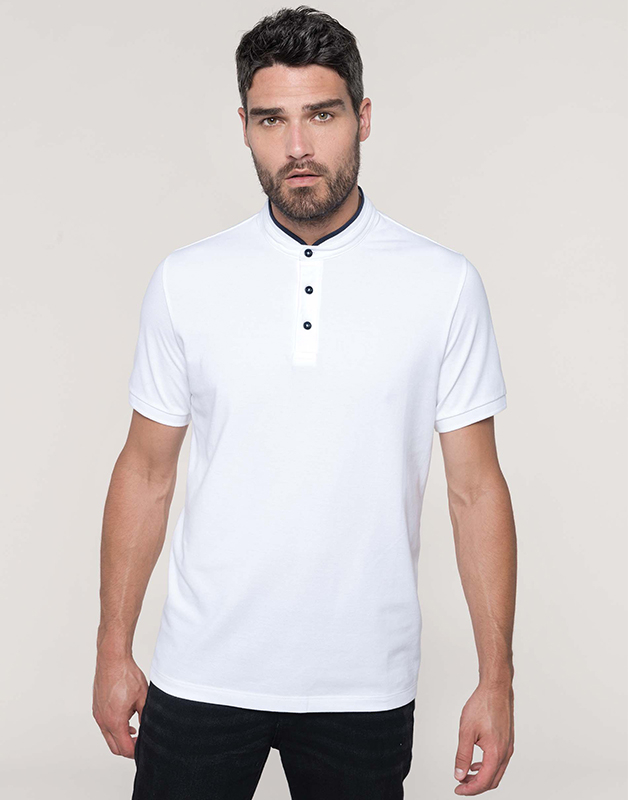 Polo col mao manches courtes homme