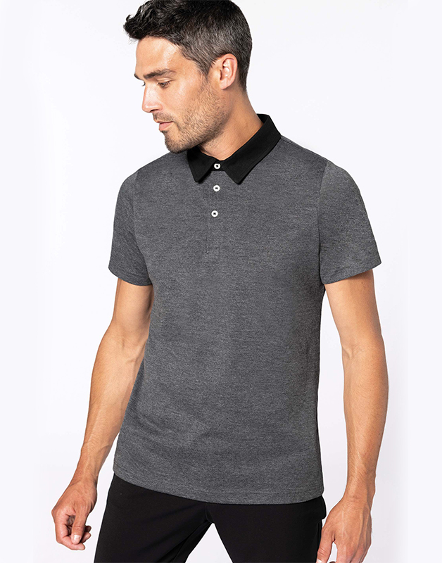 Polo jersey bicolore homme