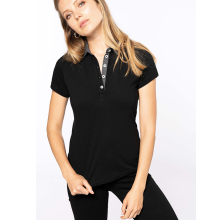 Polo jersey bicolore femme