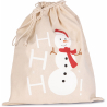 Sac coton à cordon motif bonhomme de neige