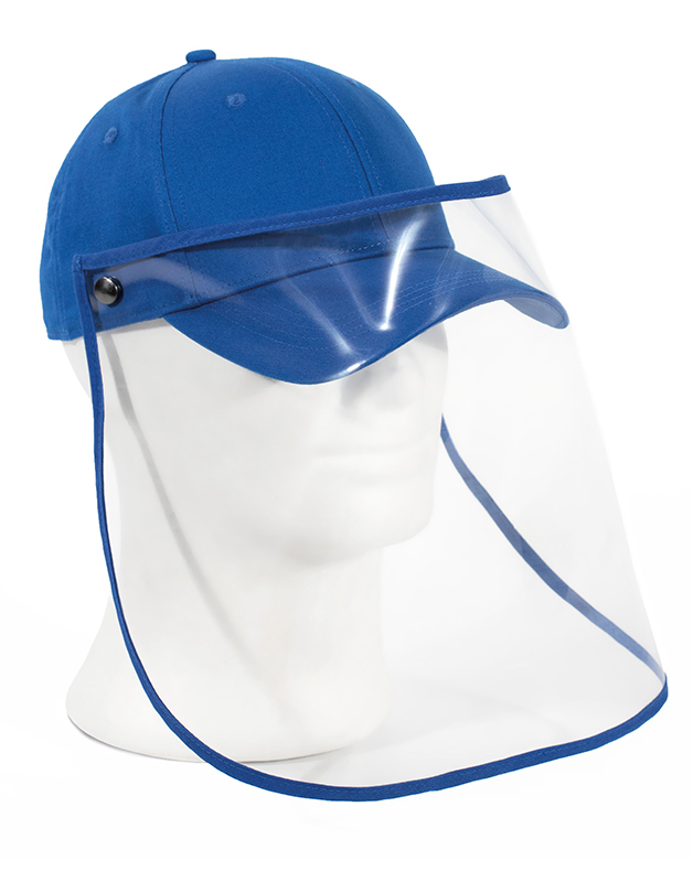 Casquette avec écran transparent