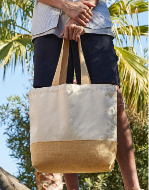 Jute Base Canvas Tote